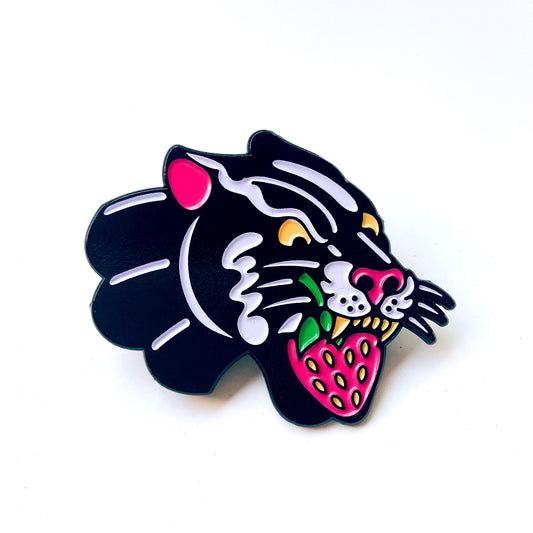 Strawberry Panther Pin