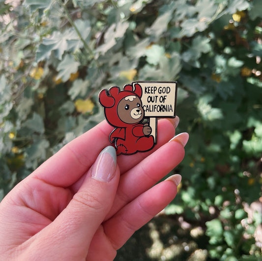 Satan Teddy Pin