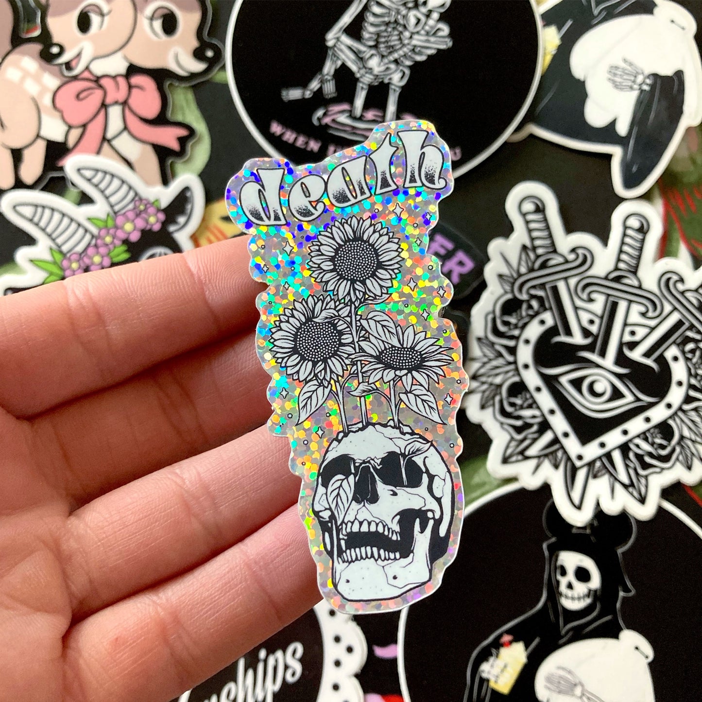 Death Glitter Sticker