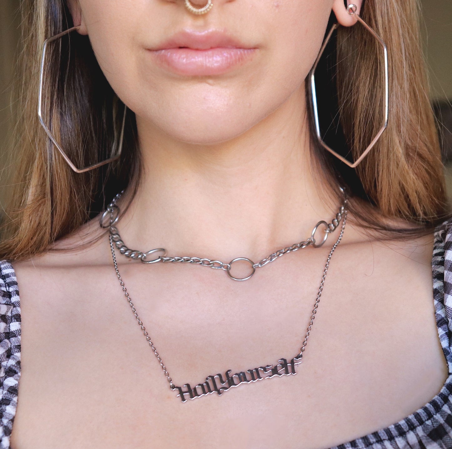 Hail Yourself Necklace (Gothic Font)