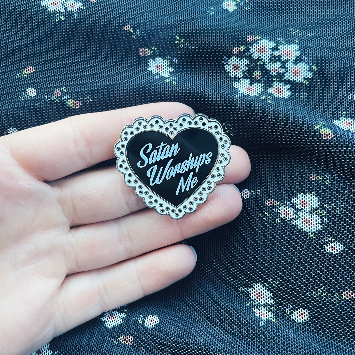 Worship me pin