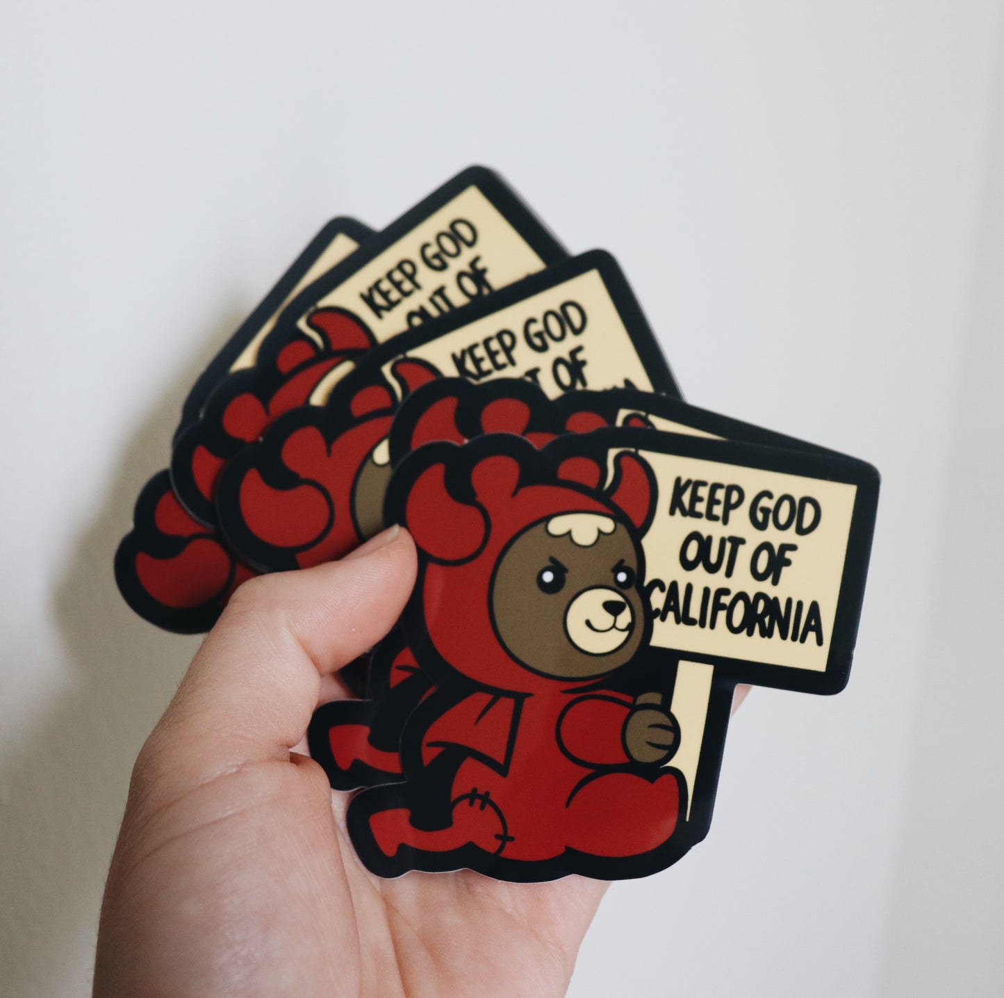 Satan Teddy Sticker